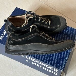 Allrounder by Mephisto Action Black Suede Shoes